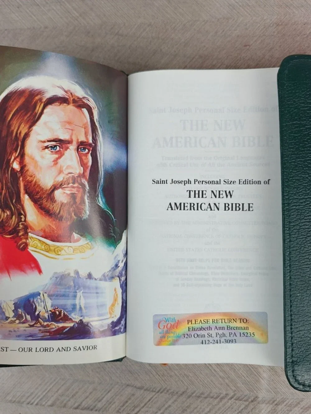 New American Bible St. Joseph Personal Size Edition Illustrated 1992